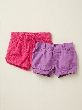 Girls Bundle- Cat & Jack Pink and Gymboree Purple Girls' Shorts Duo
